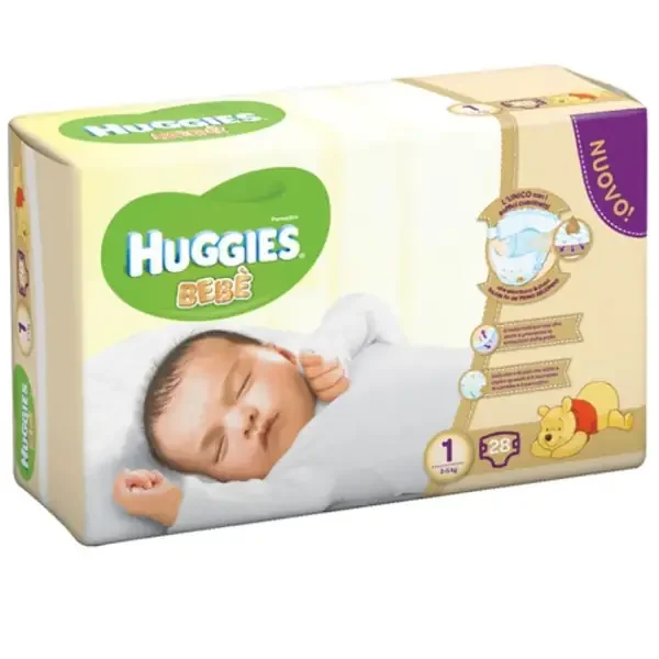 HUGGIES BÈBÈ BASE PANNOLINI TAGLIA 1 (2-5 KG) 28 PEZZI