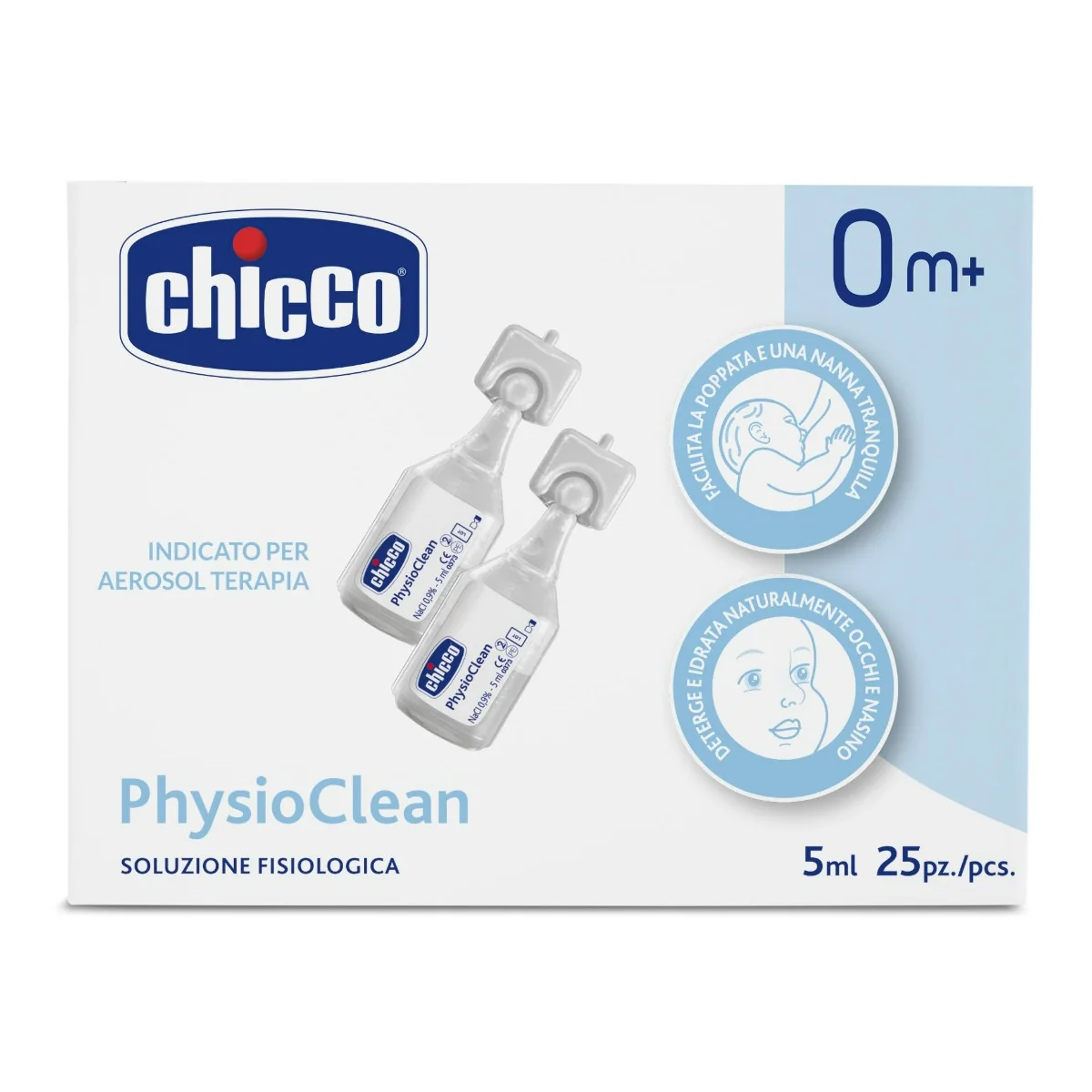 CHICCO PHYSIOCLEAN SOLUZIONE FISIOLOGICA 5ML 25 PEZZI