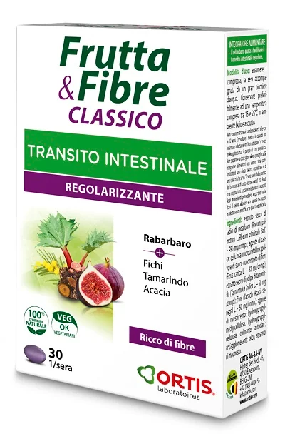 FRUTTA&FIBRE CLASSICO INTEGRATORE PER IL TRANSITO INTESTINALE PIGRO FREQUENTE 30 COMPRESSE