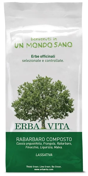 ERBA VITA RABARBARO COMPOSTO TISANA INTEGRATORE TRANSITO INTESTINALE 100 G