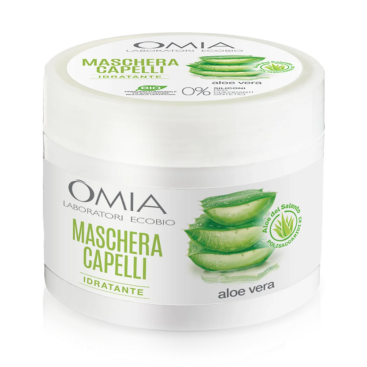 OMIA MASCHERA ERBORISTICA RISTRUTTURANTE CON ALOE VERA PER CAPELLI SECCHI E CRESPI 250 ML