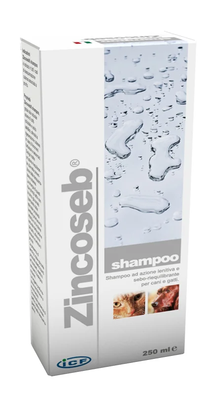 ZINCOSEB SHAMPOO LENITIVO SEBORIEQUILIBRANTE CANI E GATTI 250 ML