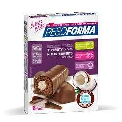 PESOFORMA PASTO SOSTITUTIVO BARRETTE AL CIOCCOLATO CUORE GUSTO COCCO 12 PEZZI