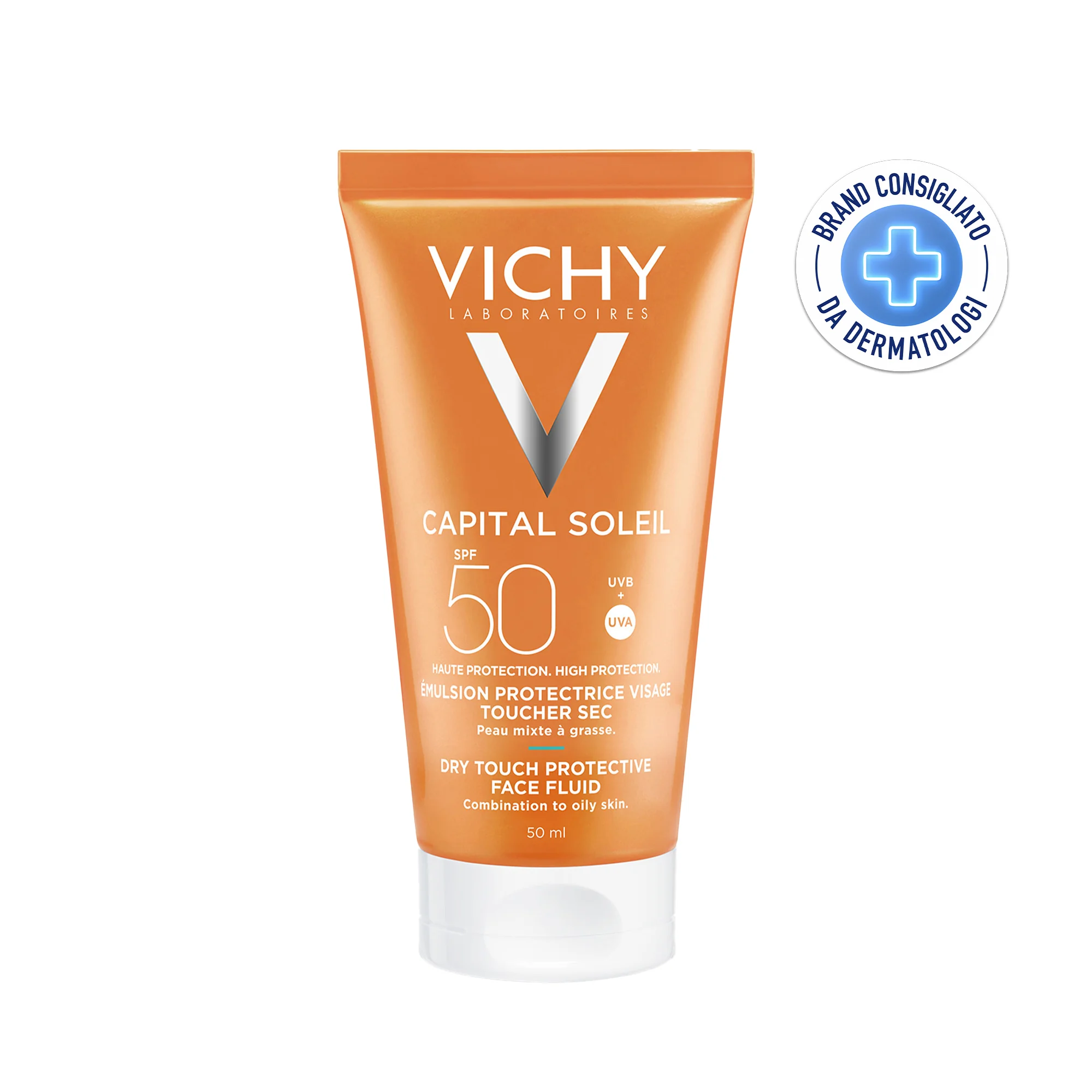 VICHY IDÈAL SOLEIL EMULSIONE ANTI-LUCIDITÀ  EFFETTO ASCIUTTO SPF 50 PELLE GRASSA 50 ML