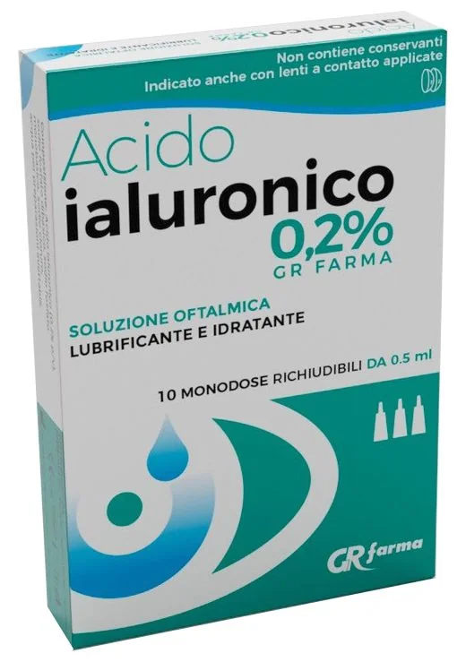 SOLUZIONE OFTALMICA LUBRIFICANTE E IDRATANTE 10 MONODOSE RICHIUDIBILI DA 0,5 ML