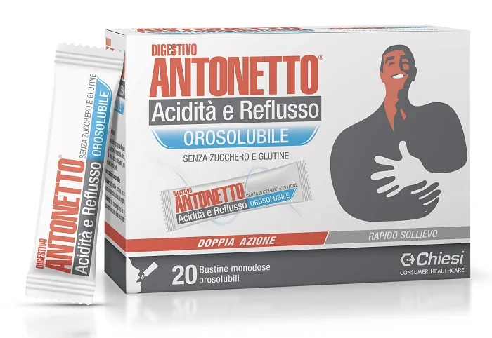 DIGESTIVO ANTONETTO ACIDITÀ  E REFLUSSO OROSOLUBILE 20 BUSTINE