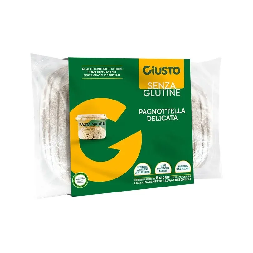 Giusto Senza Glutine Pagnottella Delicata 300 g Alto contenuto di fibre