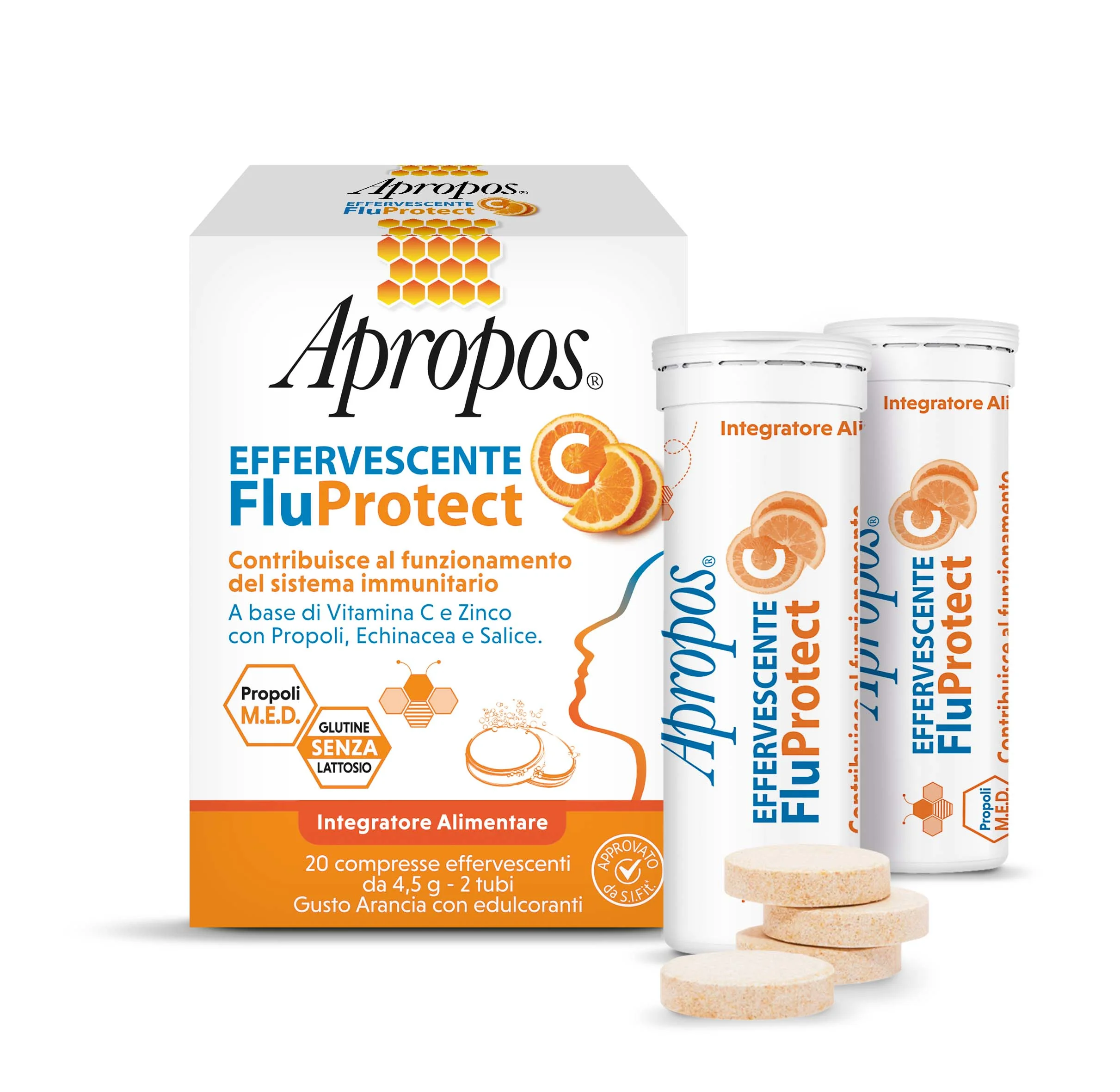 APROPOS FLUPROTECT 20 COMPRESSE EFFERVESCENTI