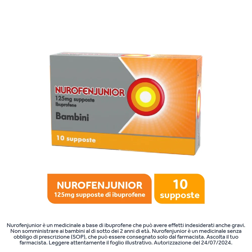 Nurofenjunior 125 mg 10 Supposte Febbre