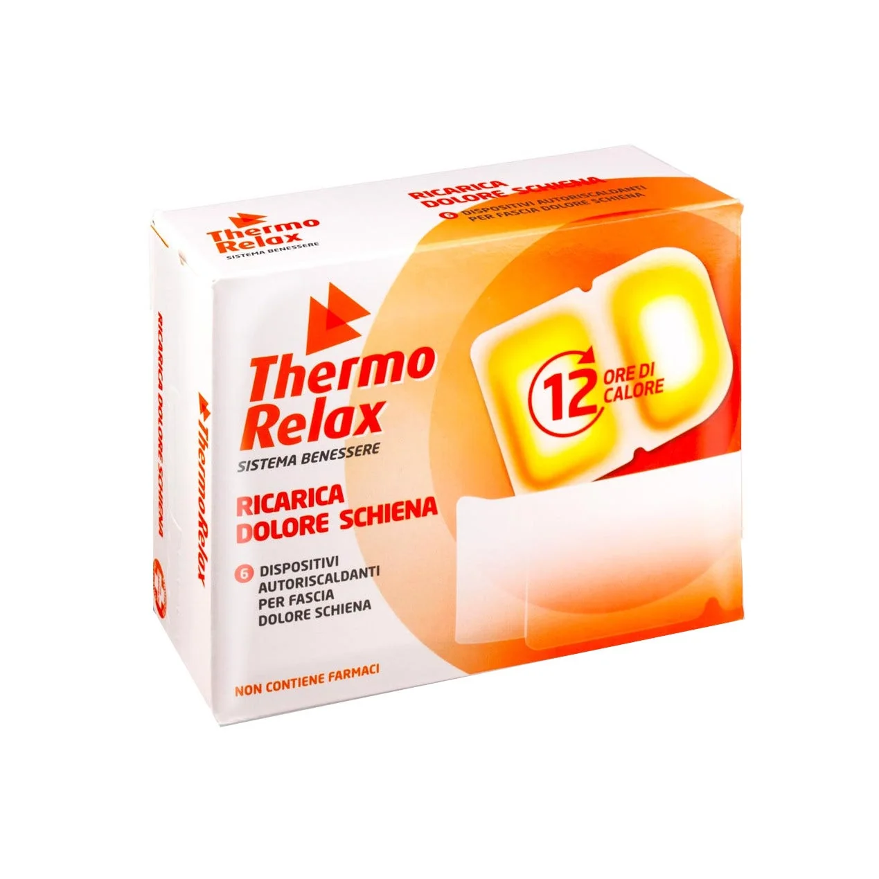 THERMORELAX RICARICA PER FASCIA DOLORE LOMBARE 6 DISPOSITIVI AUTORISCALDANTI