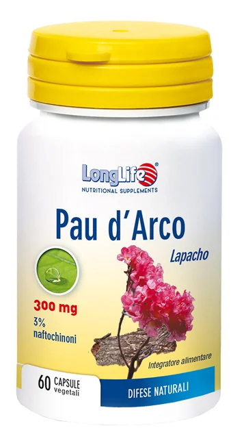 LONGLIFE PAU D'ARCO 300 MG INTEGRATORE 60 CAPSULE