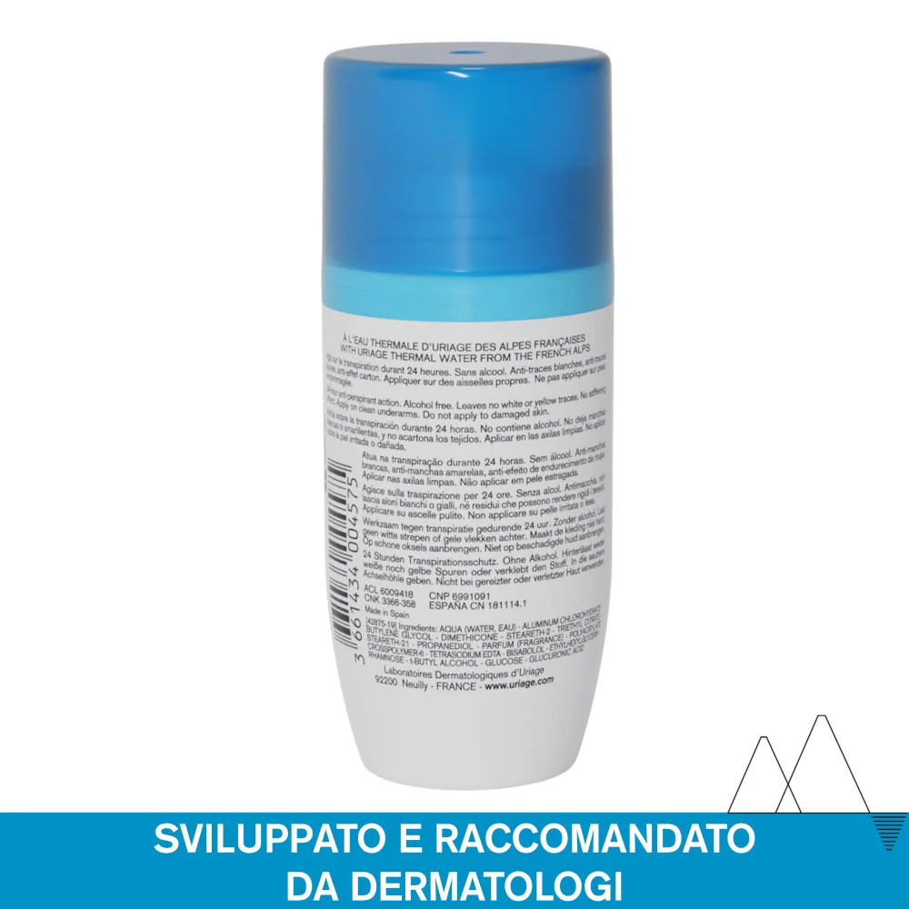 Uriage Eau Thermale Deodorante Power3 Anti-sudorazione Intensa Roll-On 50 ml 