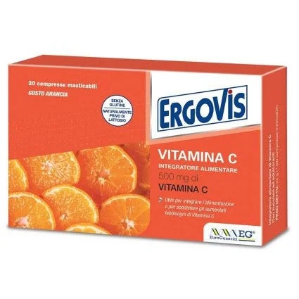 ERGOVIS VITAMINA C INTEGRATORE 500 MG DI VITAMINA C 30 COMPRESSE MASTICABILI