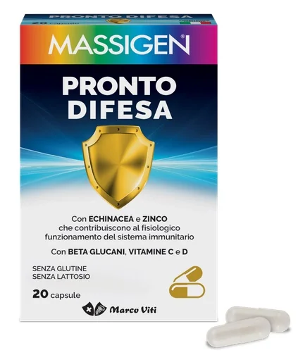 MASSIGEN PRONTO DIFESA INTEGRATORE SUPPORTO DIFESE IMMUNITARIE 20 CAPSULE