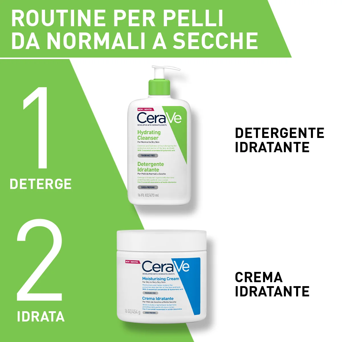 Cerave Detergente Idratante 236 ml Per Pelle Normale e Secca