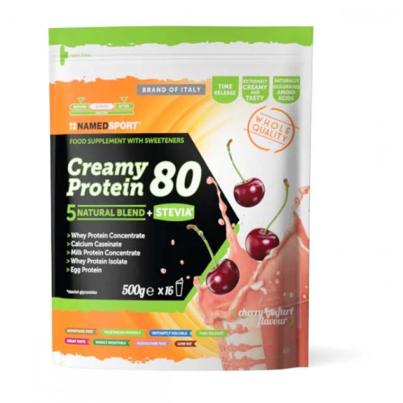 NAMED SPORT CREAMY PROTEIN 80 CHERRY YOGURT BLEND PROTEICO 500 G