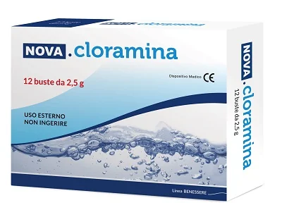 NOVA CLORAMINA PER IGIENE INTIMA E PULIZIA DELLA CUTE 12 BUSTE