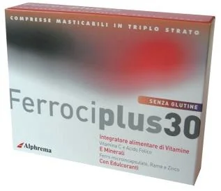 FERROCIPLUS 30 INTEGRATORE FERRO 24 COMPRESSE