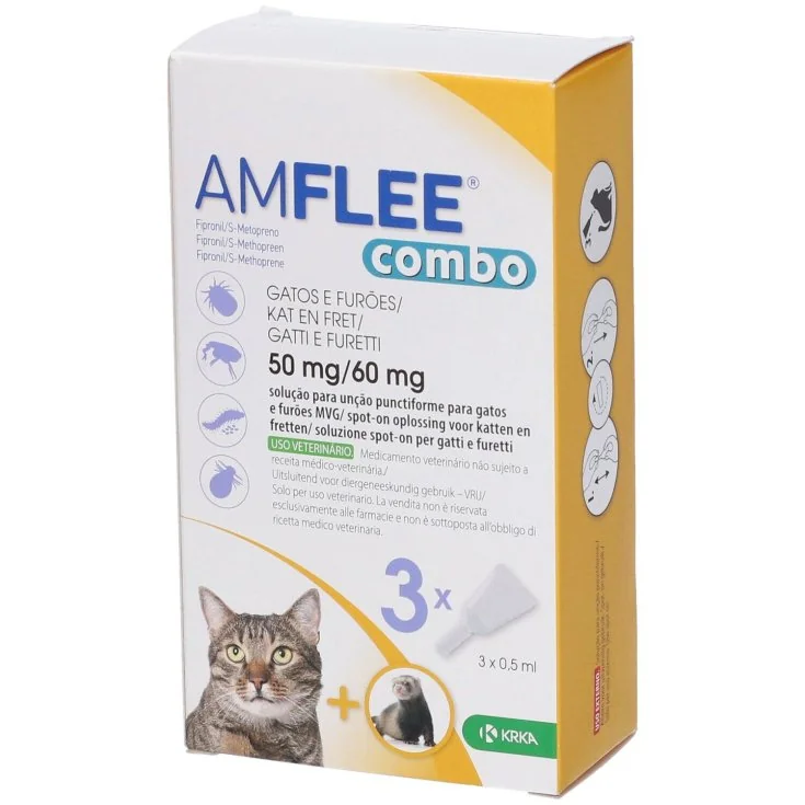 AMFLEE COMBO 50MG/60MG GATTI E FURETTI 3 PIPETTE