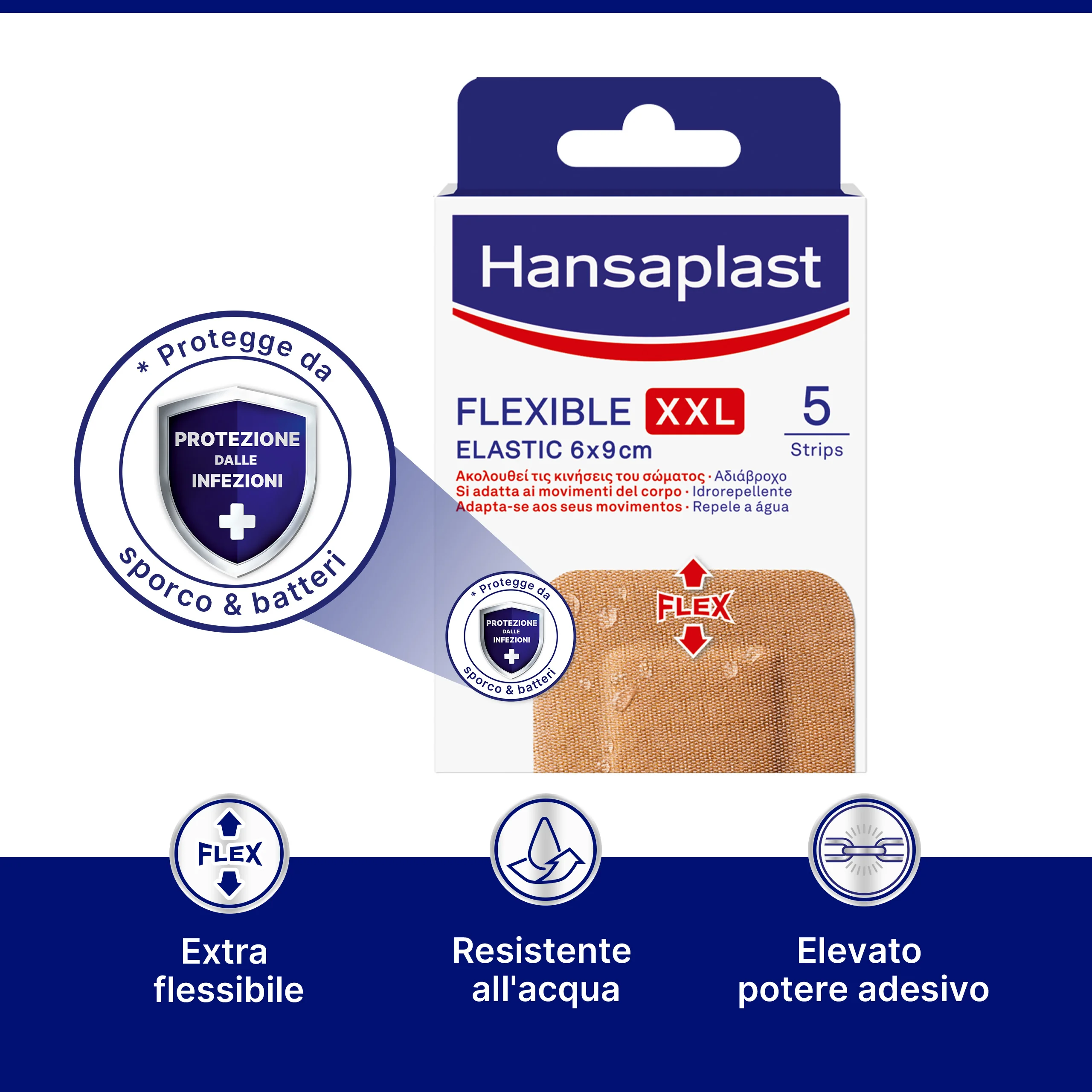 Hansaplast Cer Flexible Xxl5Pz Cerotti Grandi