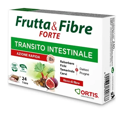 FRUTTA&FIBRE FORTE INTEGRATORE PER IL TRANSITO INTESTINALE PIGRO OCCASIONALE 24 CUBETTI