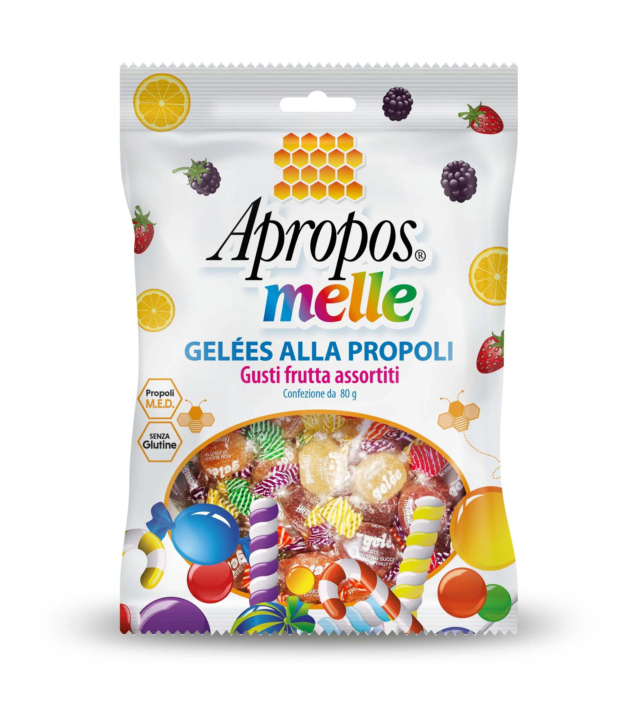 APROPOS MELLE GELEES ALLA PROPOLI GUSTO FRUTTA 80 G