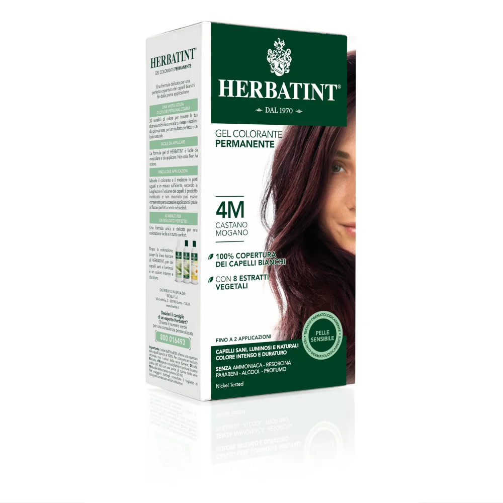 HERBATINT TINTURA CAPELLI GEL PERMANENTE 4M CASTANO MOGANO 150 ML