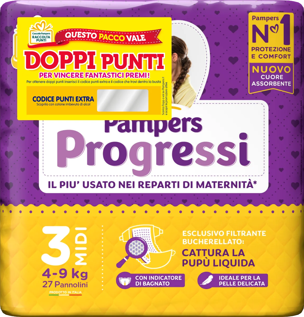 PAMPERS PROGRESSI MIDI 27 PEZZI