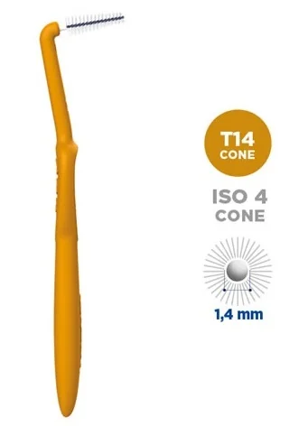 CURASEPT PROXI ANGLE TREATMENT T14 CONE ISO 4 1,4 MM SCOVOLINO OCRA 5 PEZZI