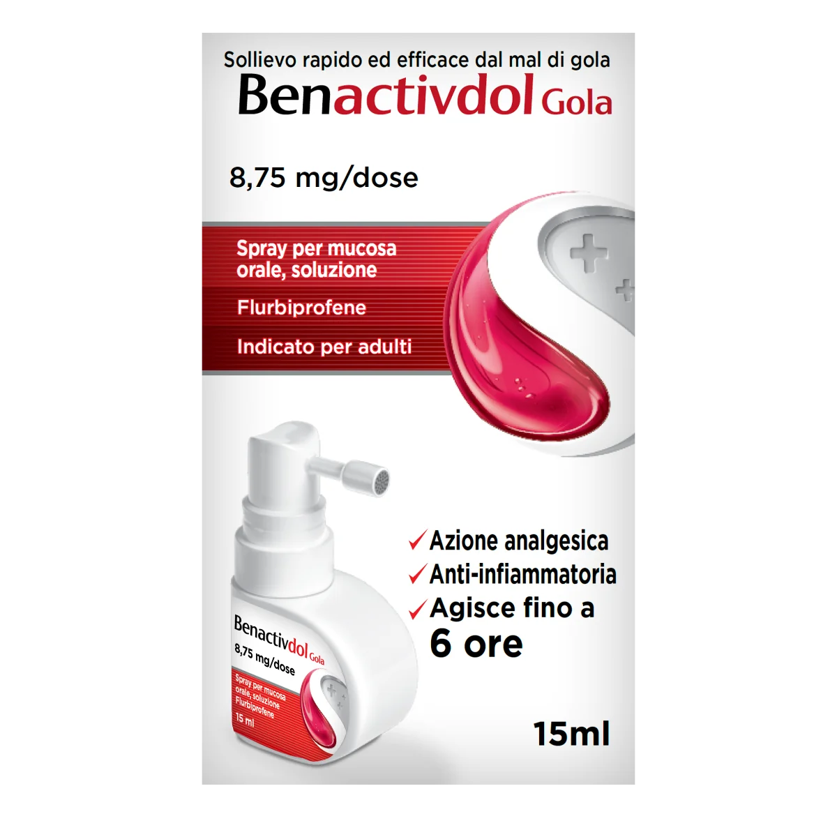 BENACTIVDOL GOLA SPRAY ORALE 15 ML