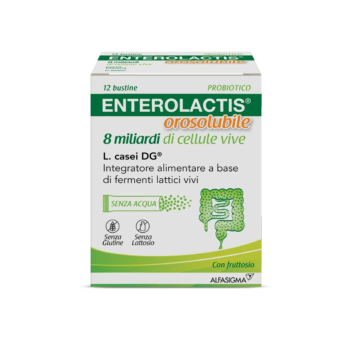 Enterolactis Orosolubile 12 Bustine Integratore Intestinale