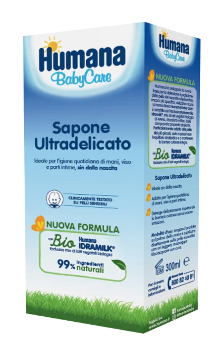 HUMANA BABY SAPONE LIQUIDO ULTRADELICATO DETERGENTE IDRATANTE 300 ML