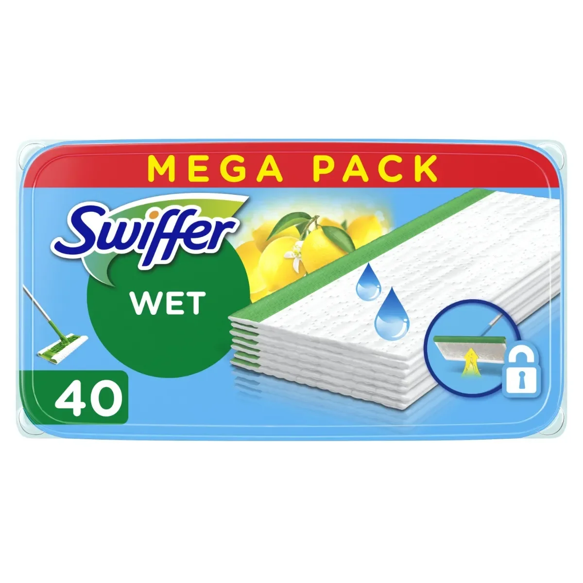 SWIFFER FLOOR WET WIPES CITRUS 40 PEZZI