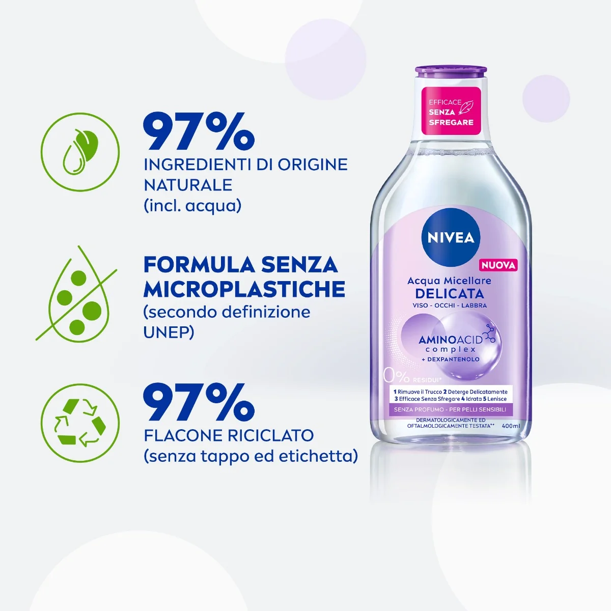 Nivea MicellAIR Acqua Micellare Detergente ed Idratante