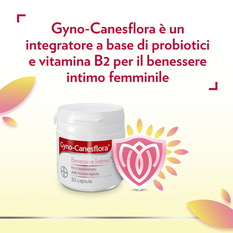 Gyno Canesflora Probiotico 30 capsule Benessere Intimo Donna