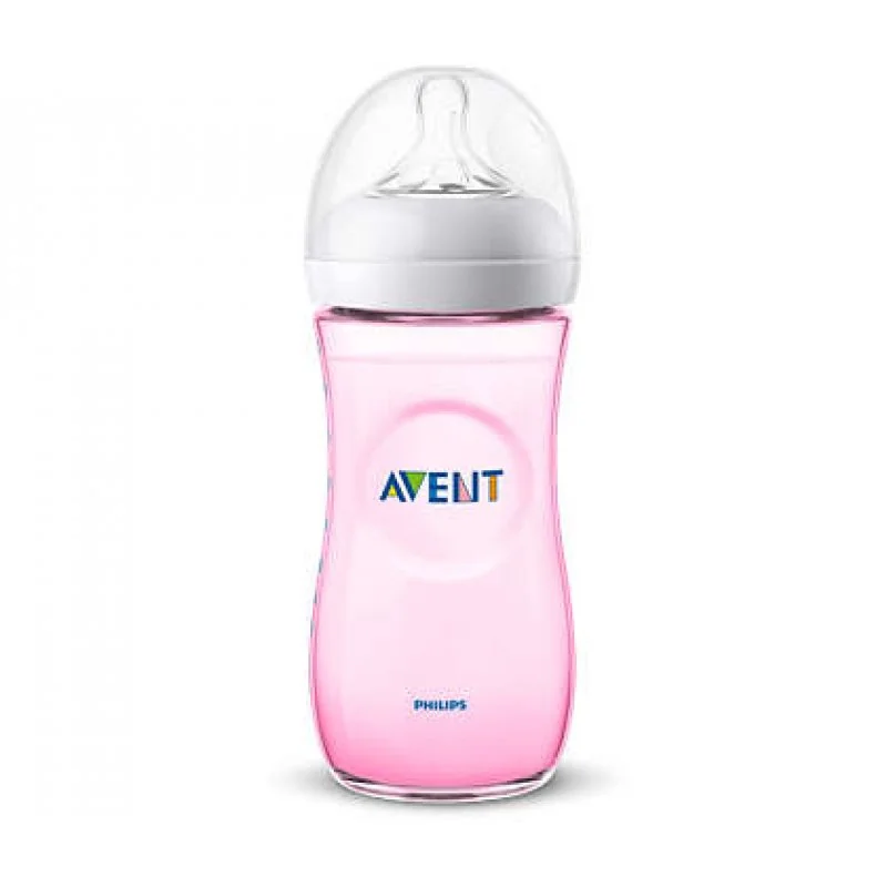 AVENT BIB NAT PP ROSA 330ML