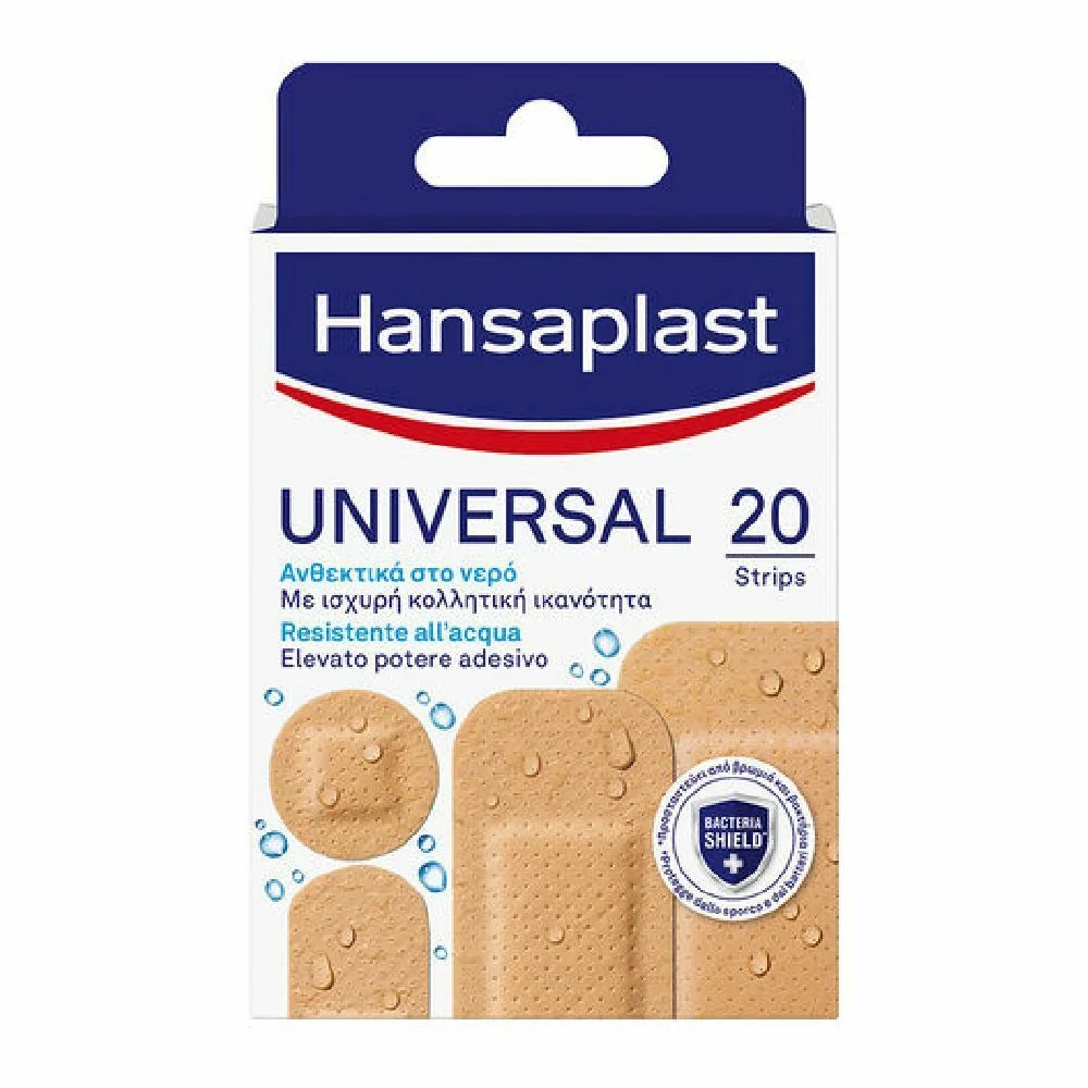 CEROTTO HANSAPLAST UNIVERSAL RESISTENTE ALL'ACQUA 4 FORME ASSORTITE 20 PEZZI