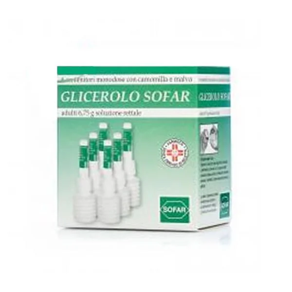 GLICEROLO SOFAR ADULTI 6,75G SOLUZIONE RETTALE 6 CONTENITORI MONODOSE