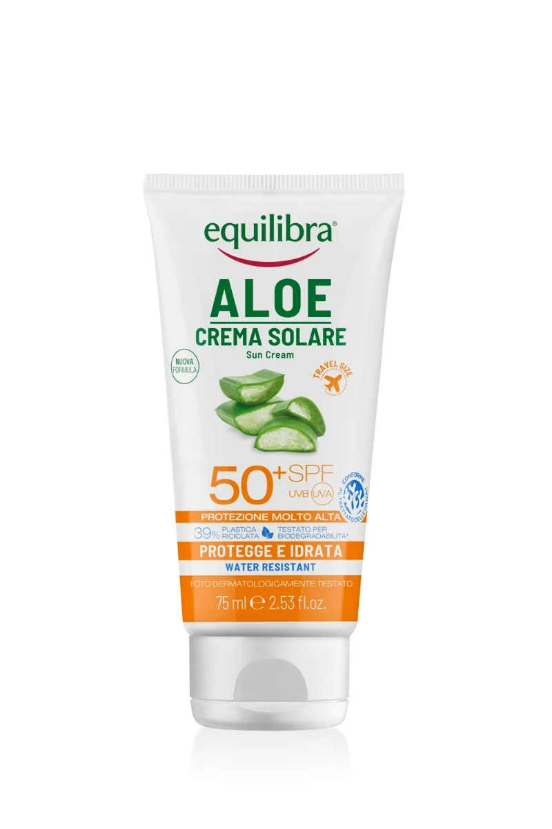 EQUILIBRA ALOE CREMA SOLARE SPF50+ MINITAGLIA 75 ML