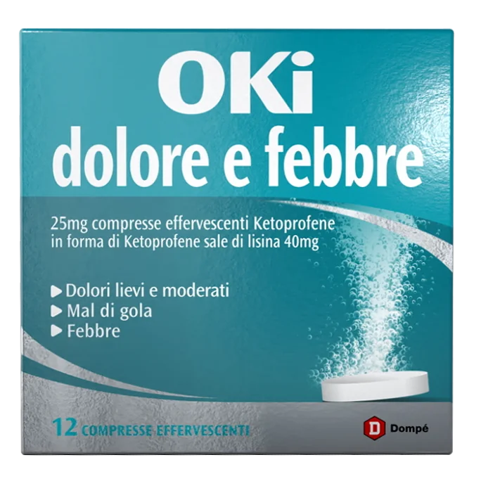 OKI DOLORE E FEBBRE 12 COMPRESSE EFFERVESCENTI