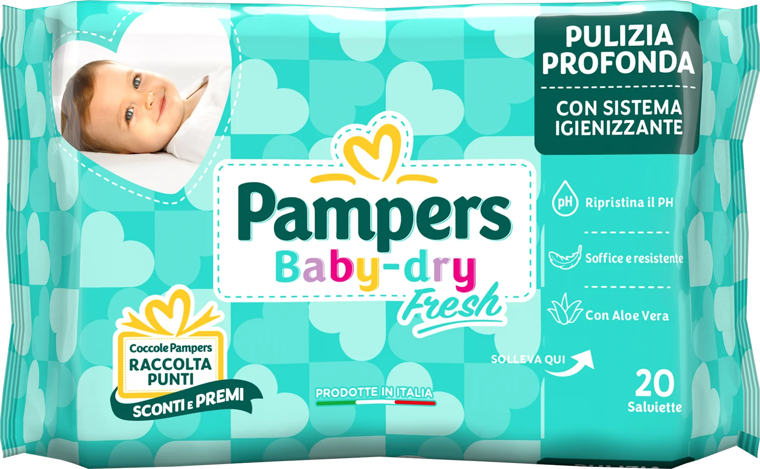 PAMPERS BABY FRESH SALVIETTINE UMIDIFICATE 20 PEZZI