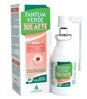 TANTUM VERDE SOS AFTE SPRAY CONTRO AFTE E PICCOLE LESIONI DELLA BOCCA 20 ML