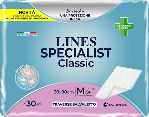 LINES SPECIALIST CLASSIC TRAVERSA ASSORBENTE 60X90 CM 30 PEZZI