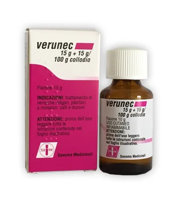 VERUNEC FLACONE 15 GR + 15 GR/100 G VERRUCHE 10 G