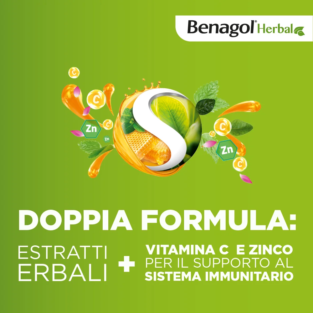 Benagol Herbal Miele 24 Pastiglie Benessere Gola