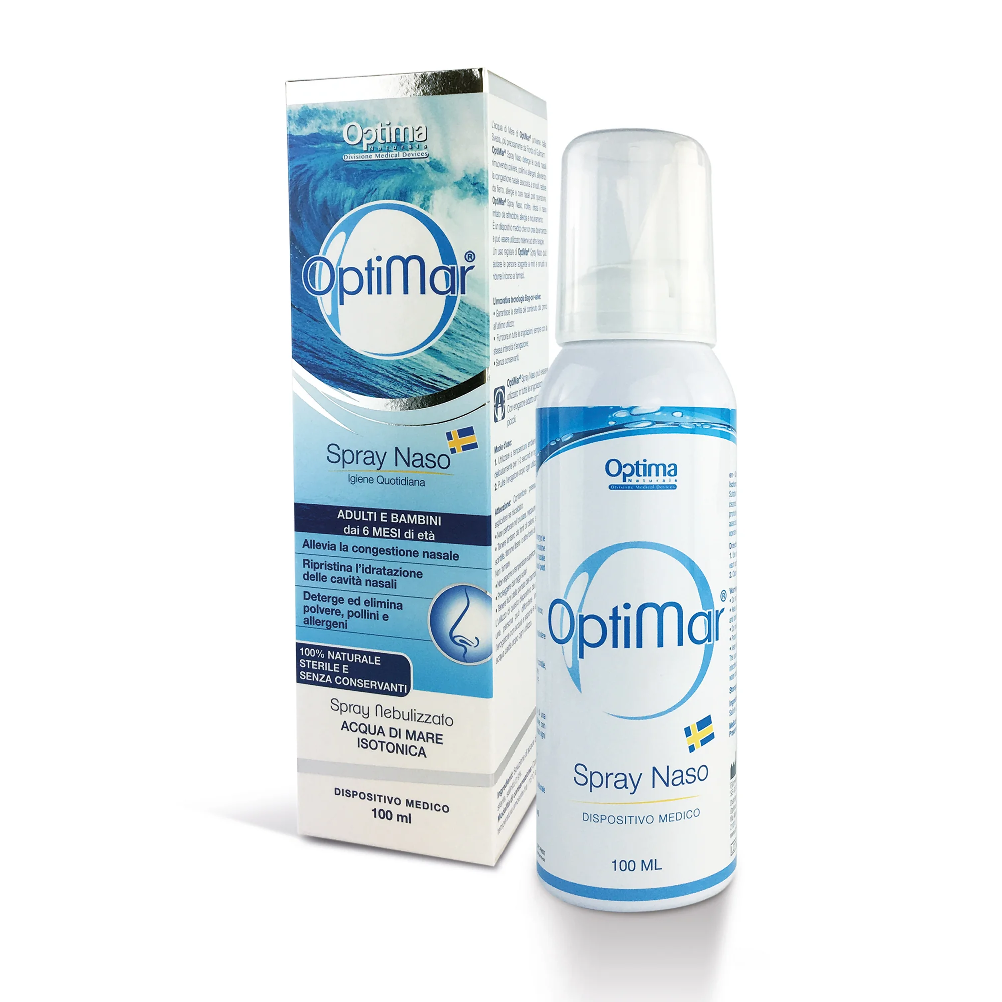 OPTIMAR SPRAY NASO SOLUZIONE ISOTONICA DECONGESTIONANTE 100 ML