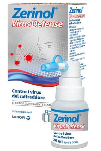 ZERINOL VIRUS DEFENCE CONTRO I VIRUS DEL RAFFREDDORE SPRAY ORALE 20 ML