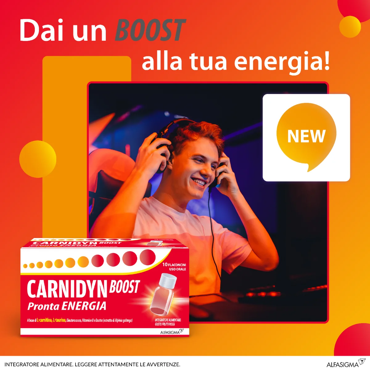 Carnidyn Boost 10 Flaconcini Con Zucchero