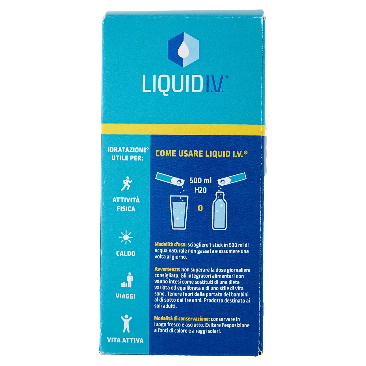 Liquid I.V. Hydration Multiplier Limone 10 Stick Senza Glutine