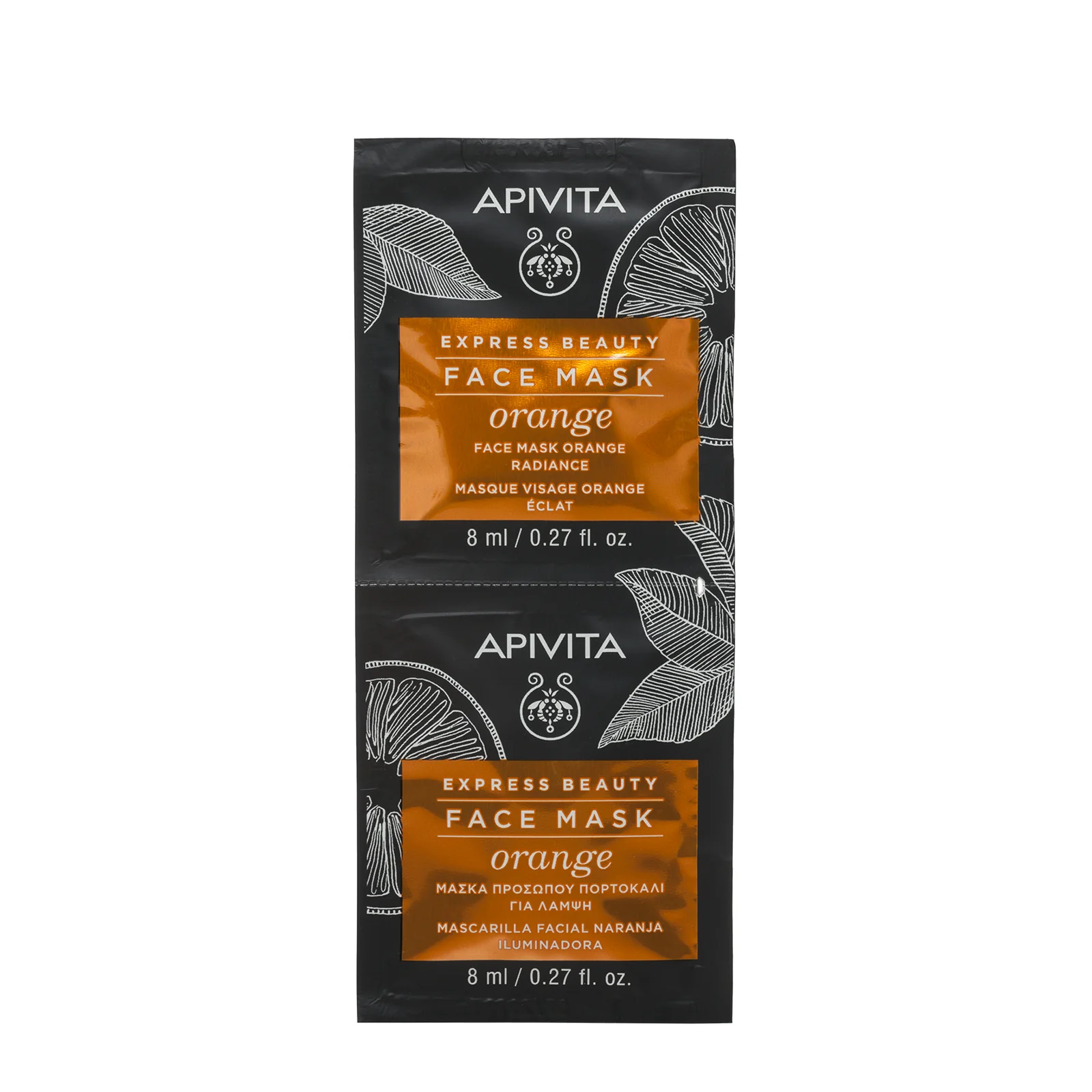 Apivita Express Orange 2 X 8 Ml Maschera Viso Illuminante